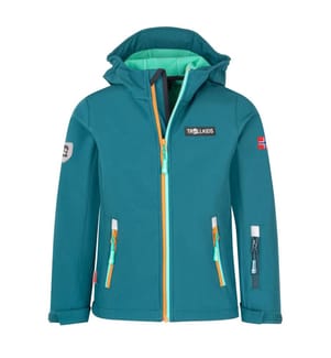 Veste Oslofjord - forêt de minuit, vert aquamarine et caramel