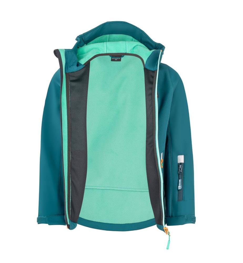 Veste Oslofjord - forêt de minuit, vert aquamarine et caramel