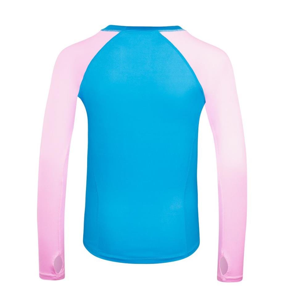 Chemise Kvalvika - bleu dynamique et rose bonbon
