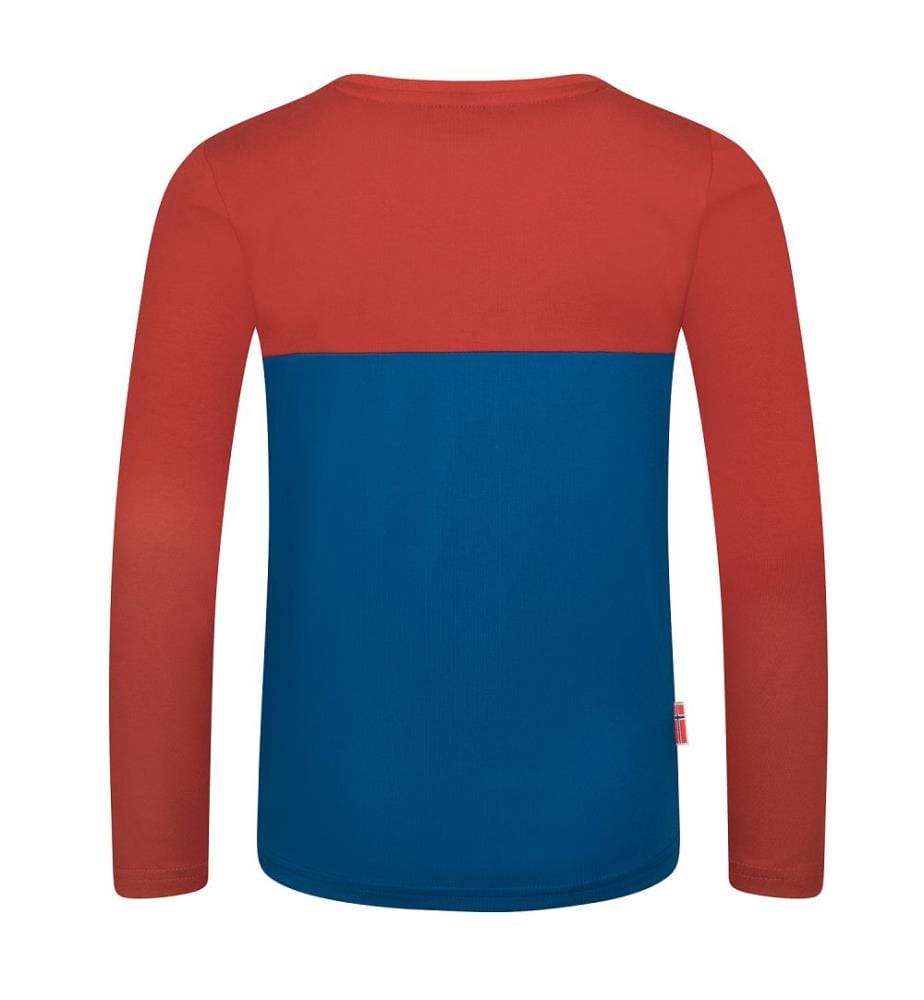 Bergen Longsleeve - rosso terra e blu notte