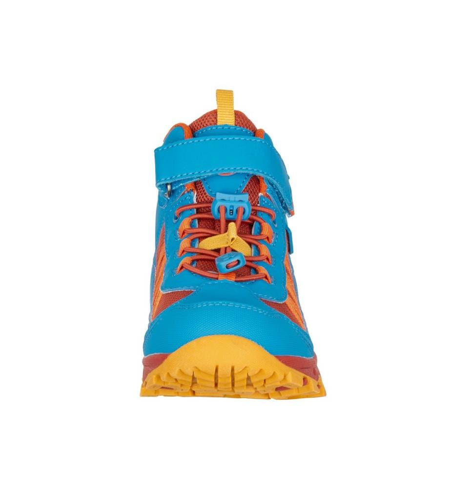 Tronfjell Hiker Shoes Mid - argile rouge et bleu dynamique et moutarde