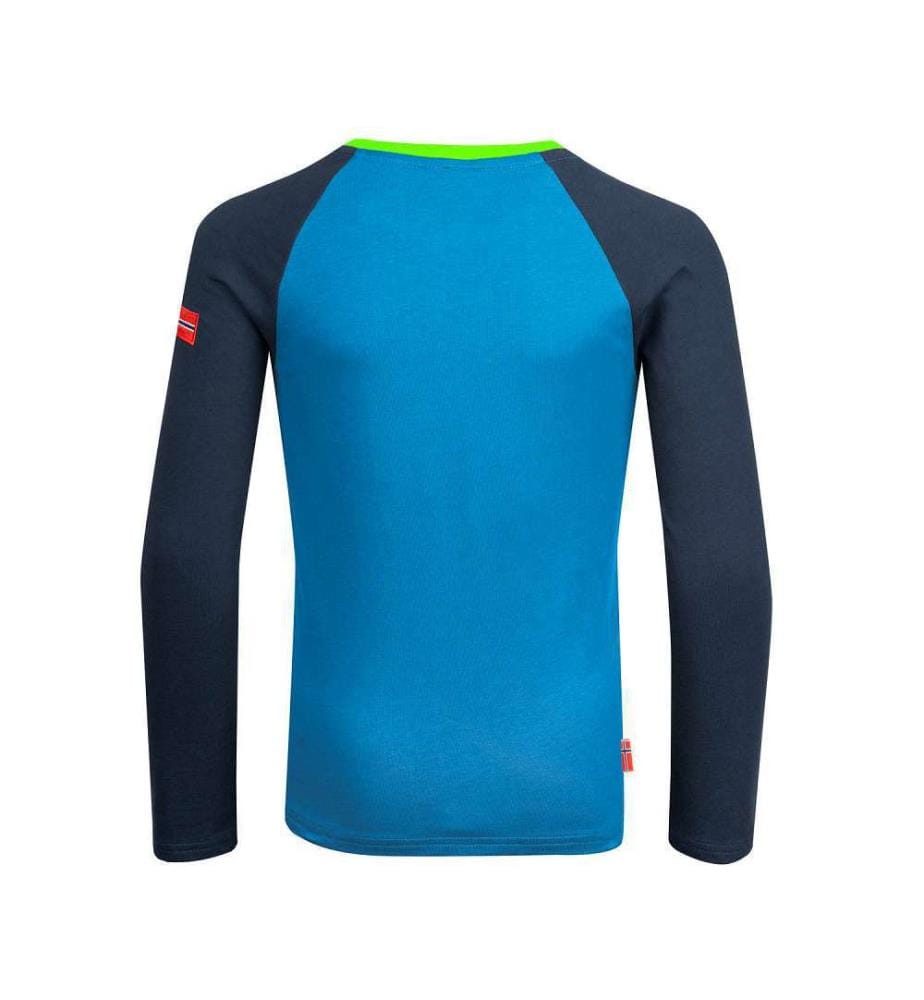 Maglietta in cotone a maniche lunghe - Medium Blue Navy