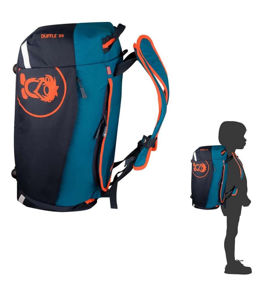 Duffle Bag - Atlantic Blue & Dark Navy & Glow Orange
