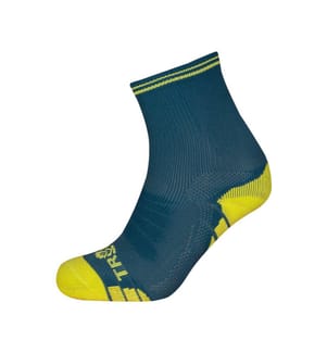 Chaussettes mi-hautes de trekking III - Pétrole/Citron vert