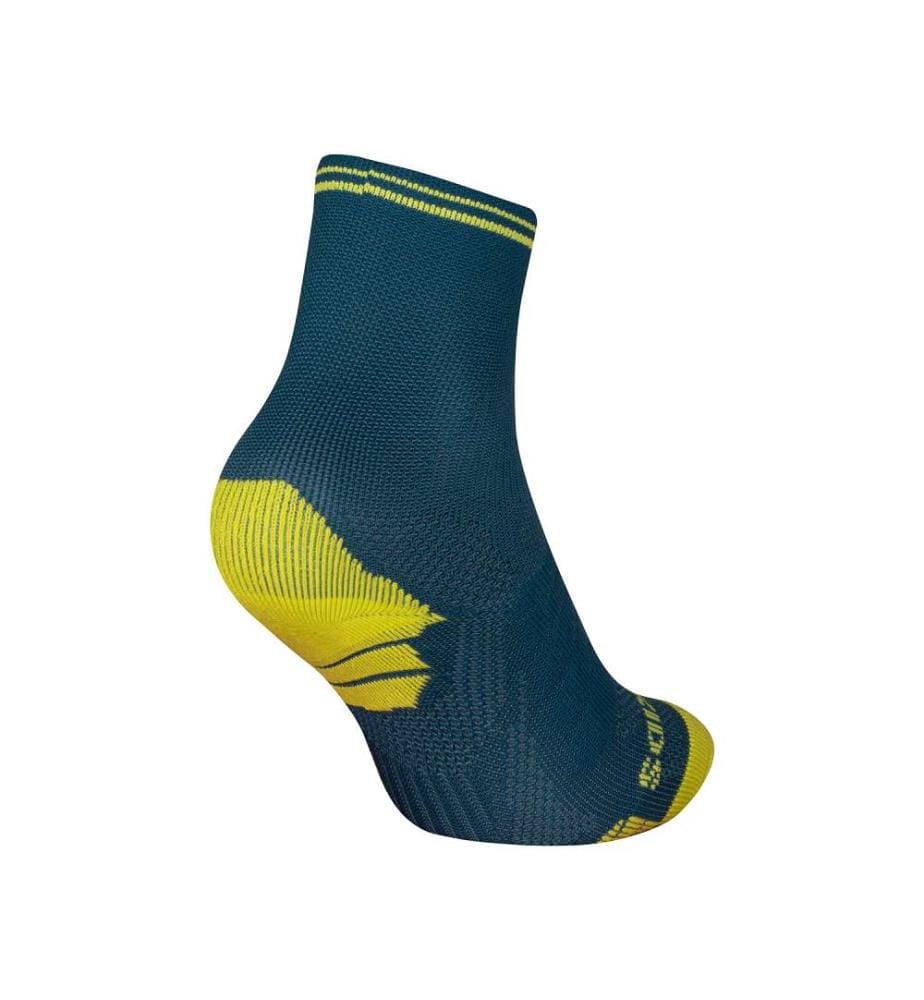 Chaussettes mi-hautes de trekking III - Pétrole/Citron vert