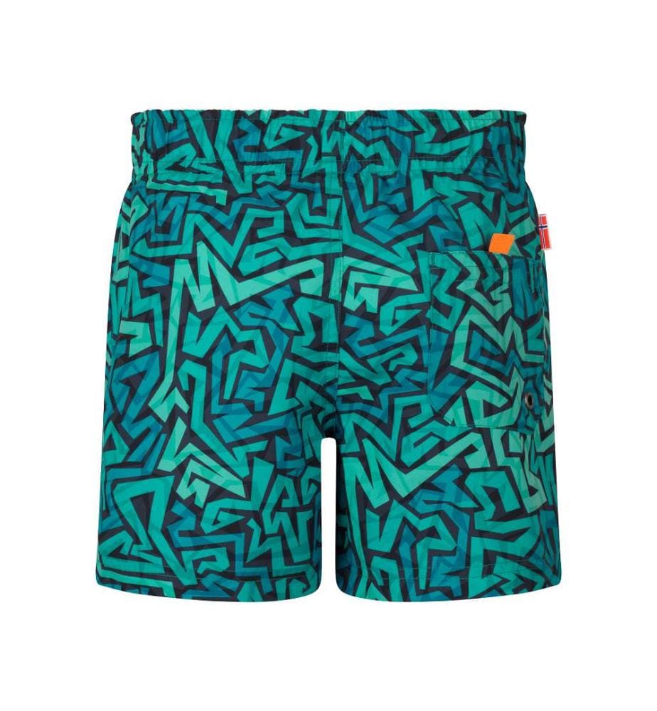 Short de bain Haukland - Sea Green & Sahara Sunset