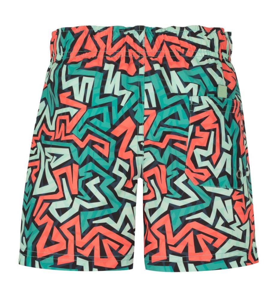 Short Haukland - rouge radieux et bleu corail