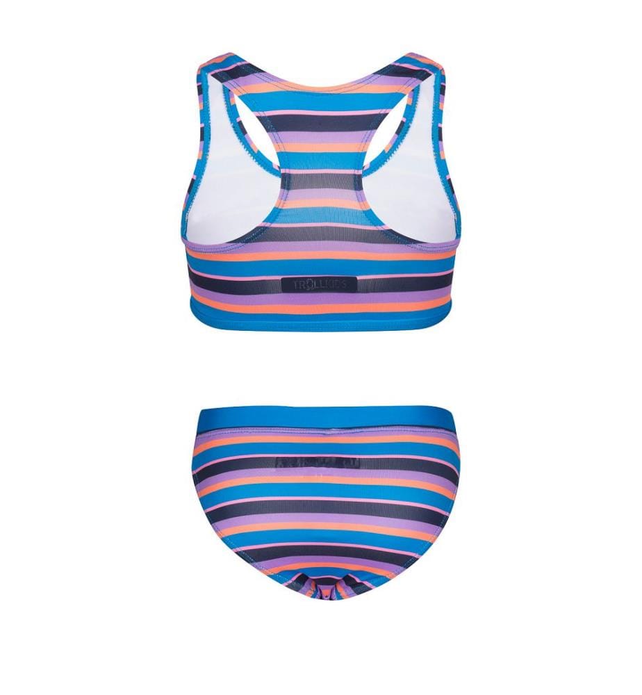 Bikini Kvalvika - bleu dynamique et rose bonbon