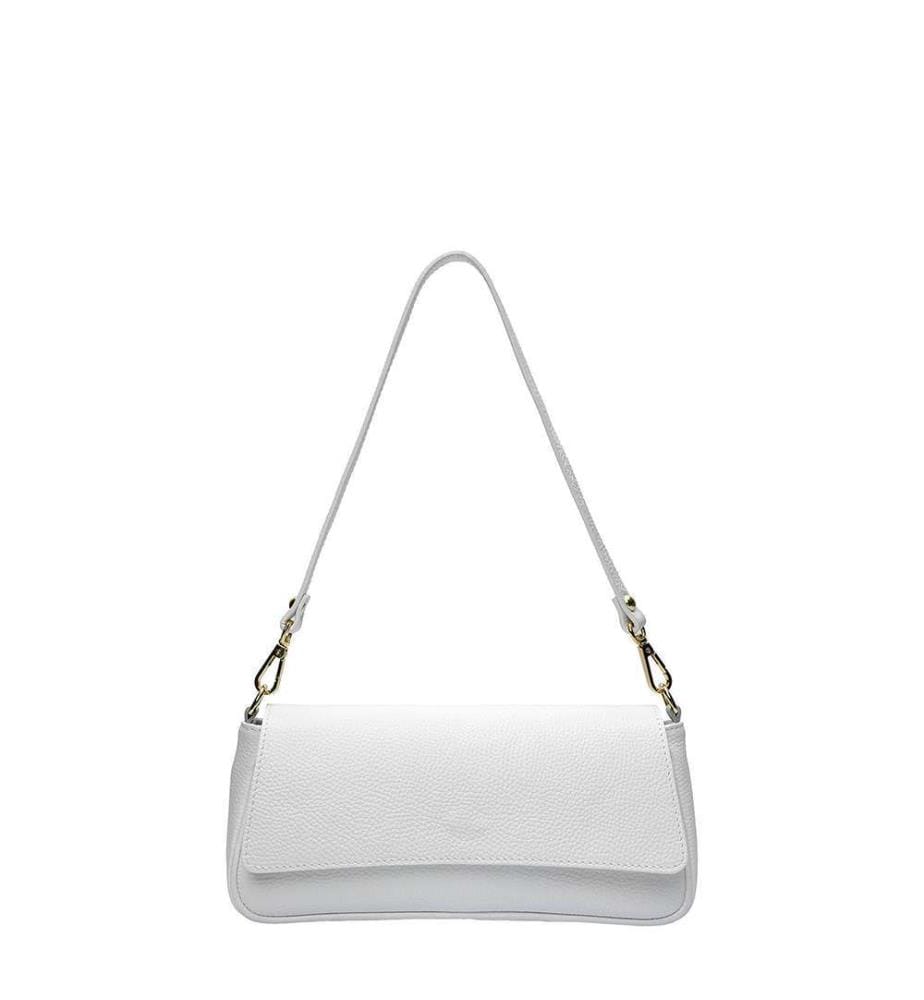 Leder-Umhängetasche – Weiss