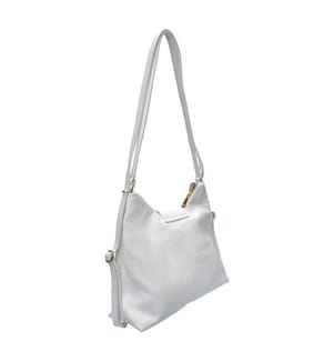 Wandelbarer Rucksack aus Leder – Weiss
