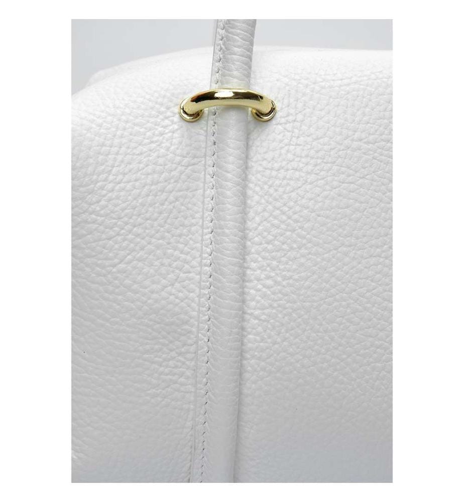 Leder-Umhängetasche – Weiss