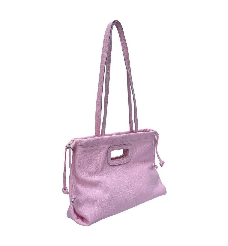 Leder-Umhängetasche – Rosa