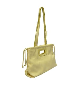Leder-Umhängetasche – Gelb