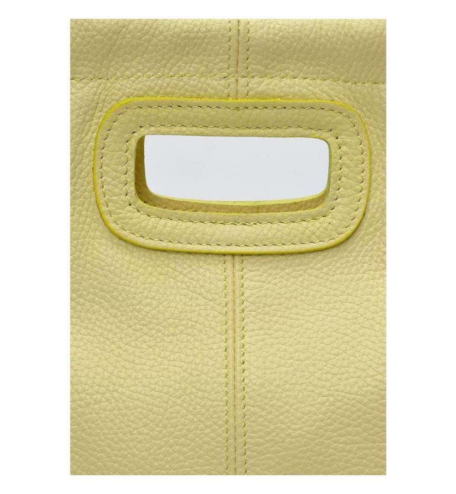 Leder-Umhängetasche – Gelb