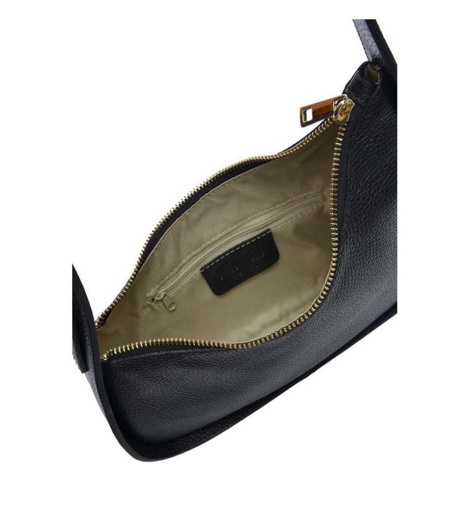 Leder-Umhängetasche – Schwarz