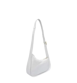Leder-Umhängetasche – Weiss