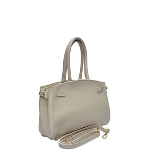 Kleine Einkaufstasche aus Leder – Beige