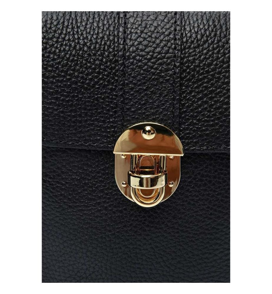 Mini borsa a secchiello in pelle - Nero