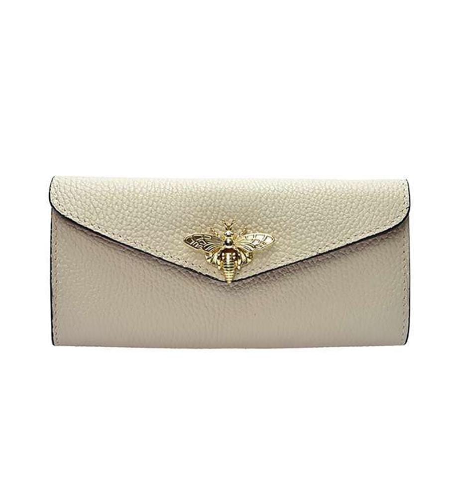 Lederbrieftasche – Beige