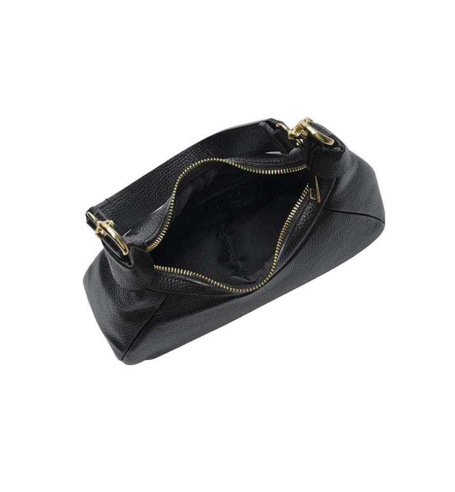 Lederhandtasche – Schwarz