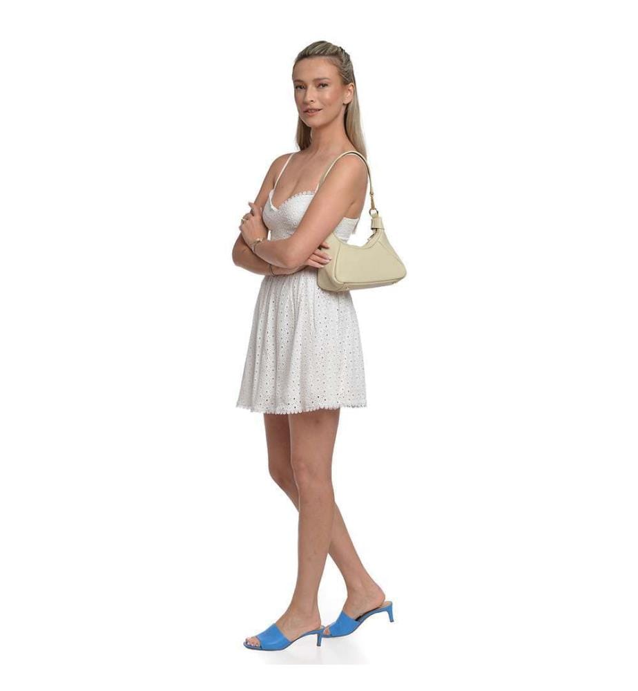 Lederhandtasche – Beige