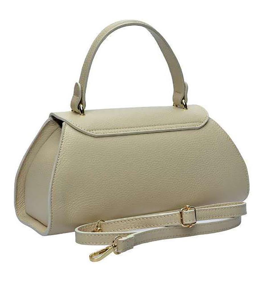 Grosse Ledertasche – Beige