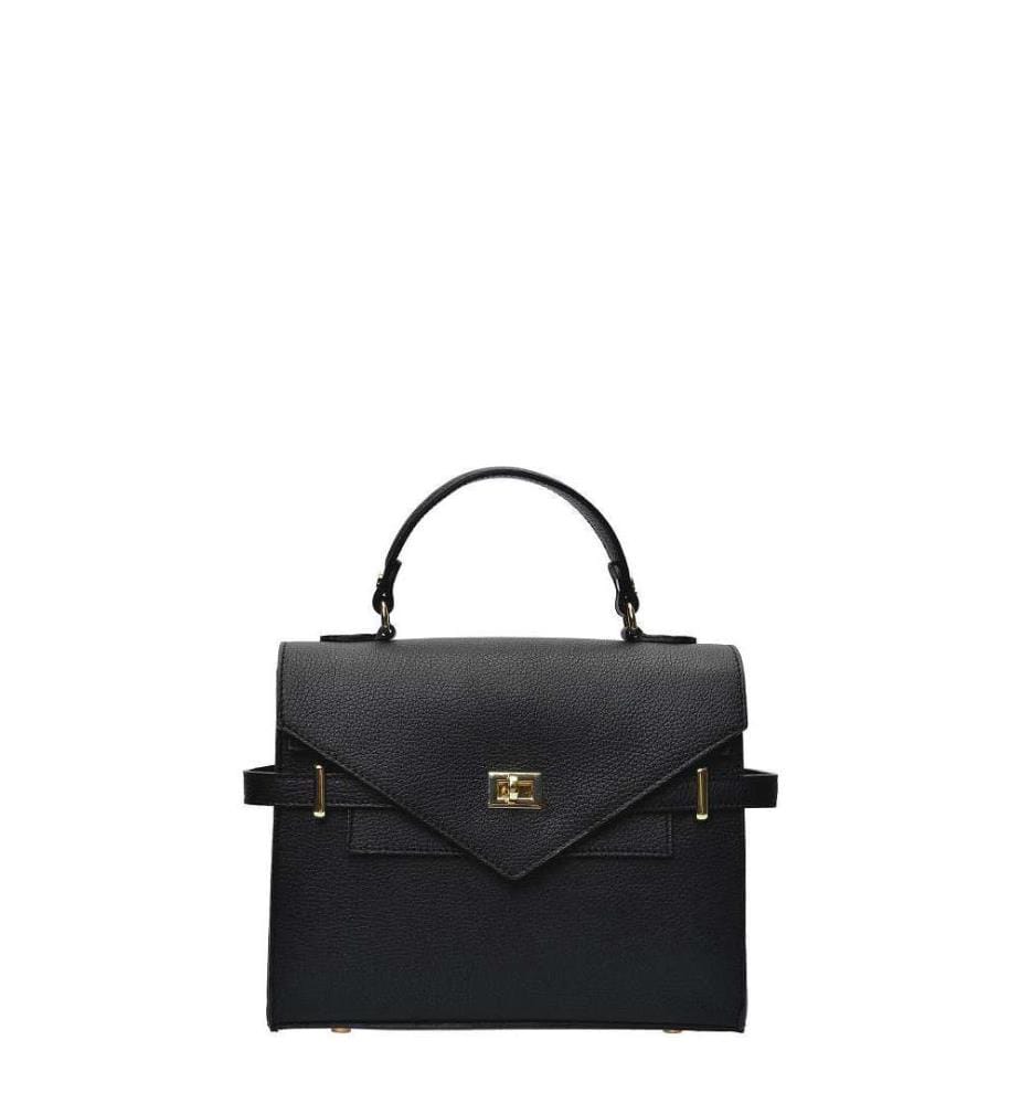 Lederhandtasche – Schwarz