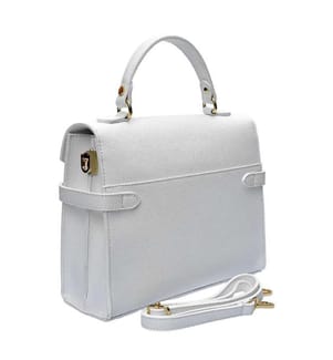 Lederhandtasche – Weiss