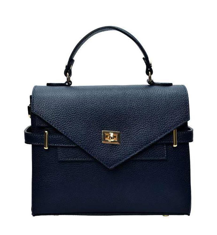 Sac à main en cuir - Bleu foncé