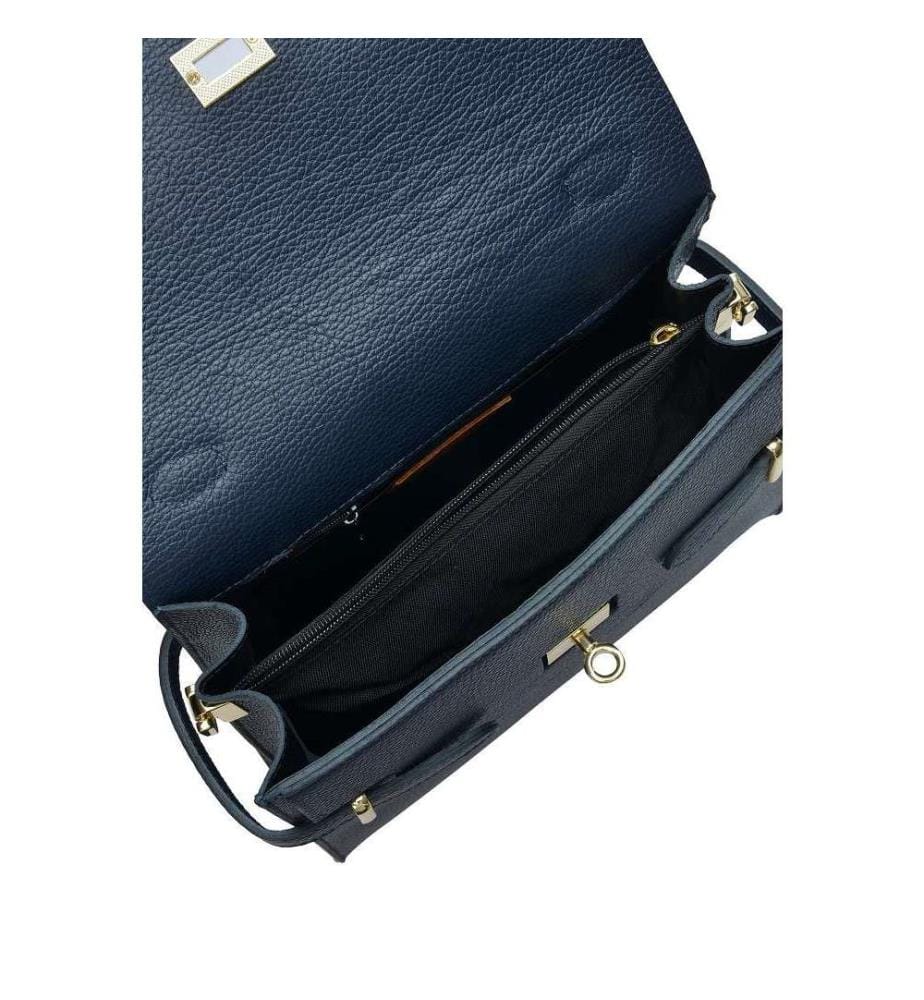 Sac à main en cuir - Bleu foncé