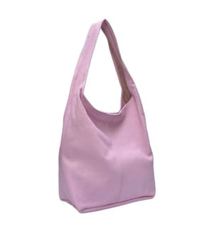 Grosse Hobo-Tasche aus Leder – Rosa