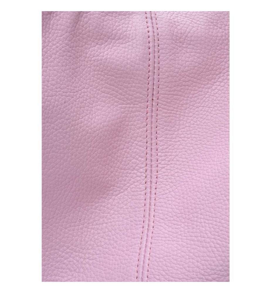 Grosse Hobo-Tasche aus Leder – Rosa