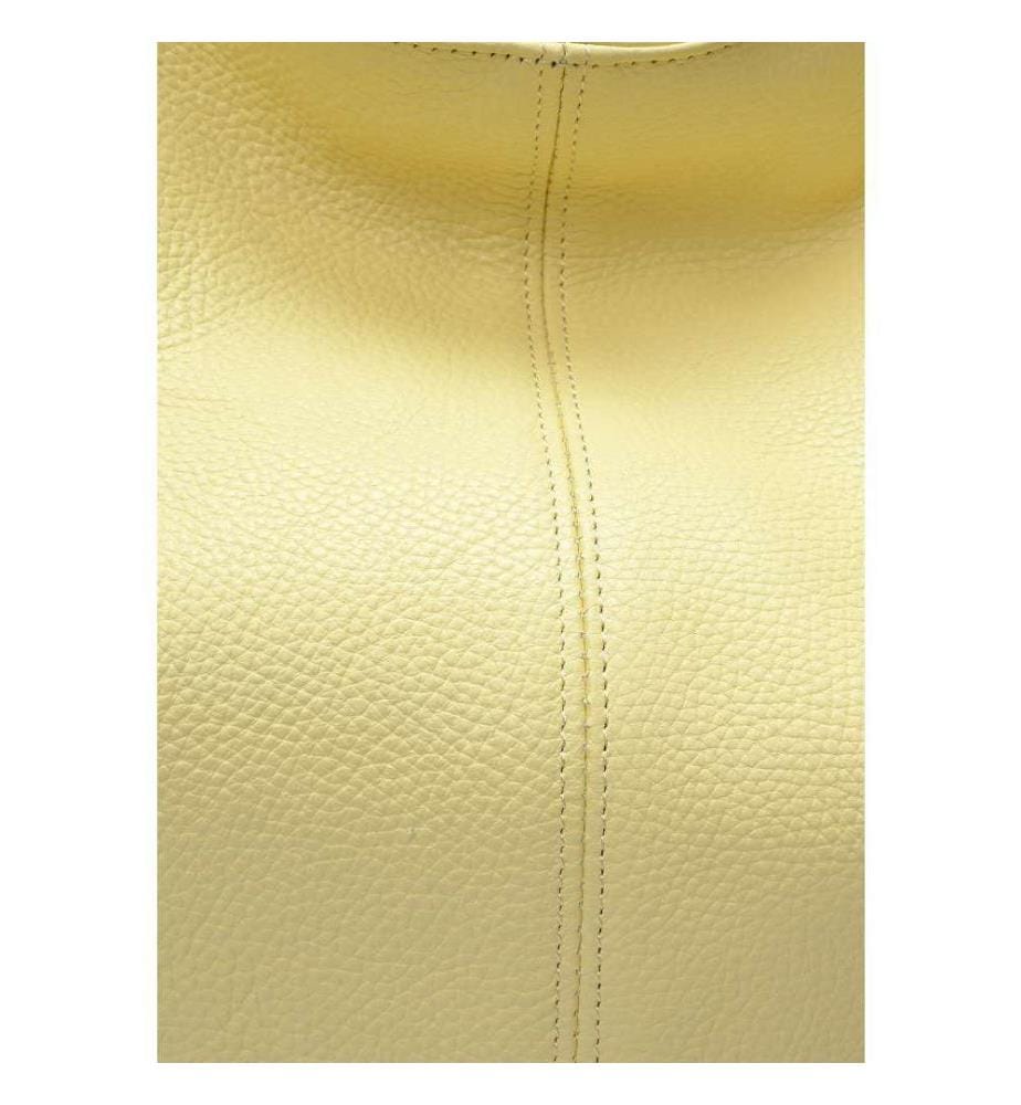 Grosse Hobo-Tasche aus Leder – Gelb