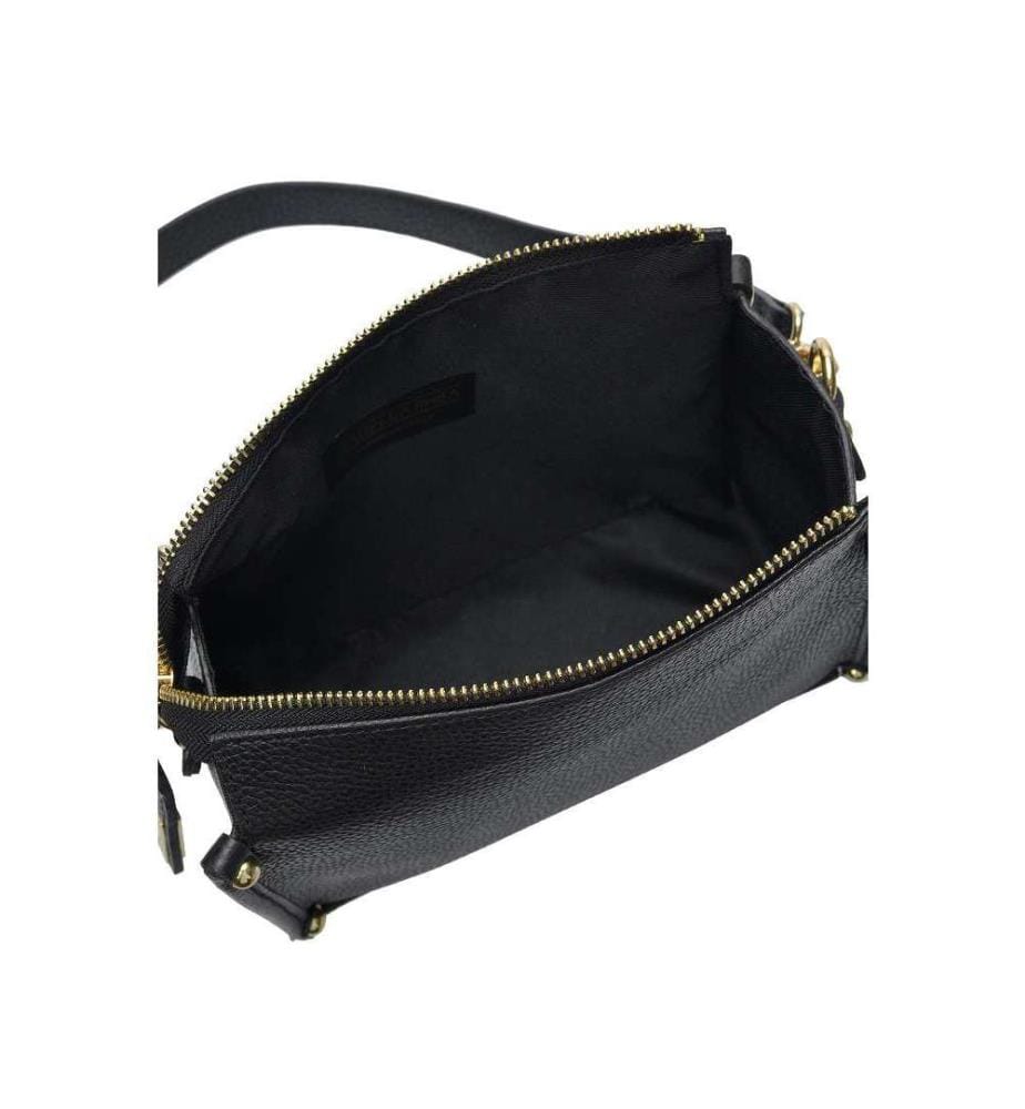 Kleine Lederhandtasche – Schwarz