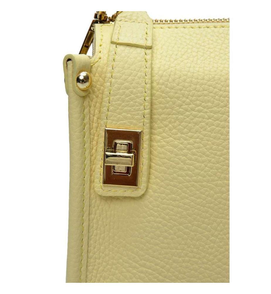 Kleine Lederhandtasche – Gelb