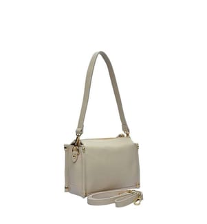 Kleine Handtasche aus Leder – Beige