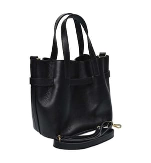 Lederhandtasche – Schwarz