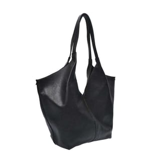 Hobo-Tasche aus Leder – Schwarz