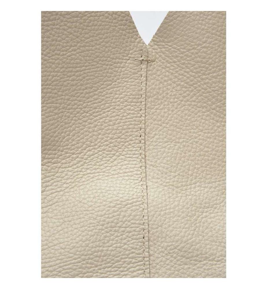 Hobo-Tasche aus Leder – Beige