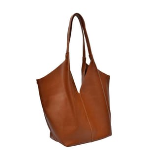 Hobo-Tasche aus Leder – Cognac