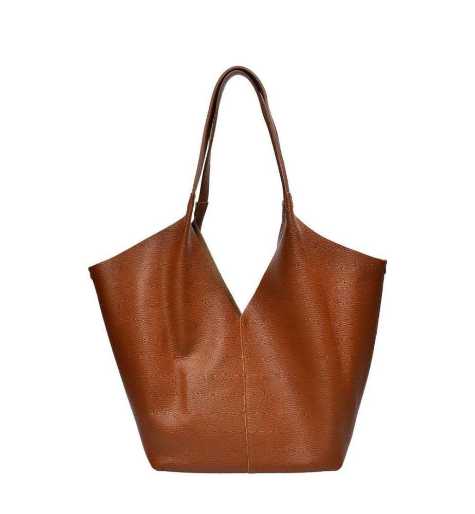 Hobo-Tasche aus Leder – Cognac