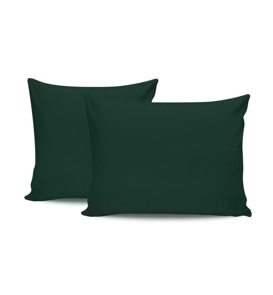 Ensemble de taies d'oreiller (2 pièces) 60 x 60 cm - Vert foncé