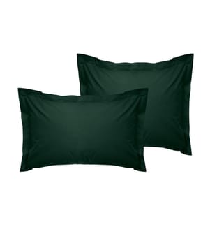 Ensemble de taies d'oreiller Oxford (2 pièces) 60 x 60 cm - Vert foncé