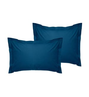 Taie d'oreiller Oxford (2 pièces) 60 x 60 cm Tonne Marie - Bleu pétrole