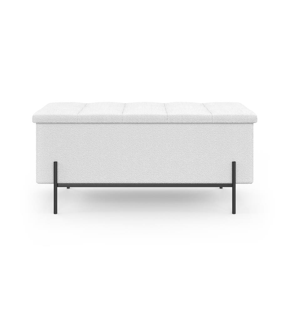 Bench chest with gold legs Loan 100 cm - White
