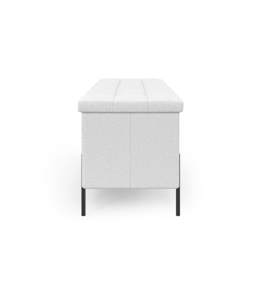 Bench chest with gold legs Loan 100 cm - White