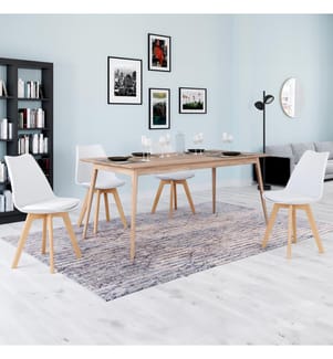 4er-Set Stühle Nordia 46 x 51 x 79.5 cm - Weiss