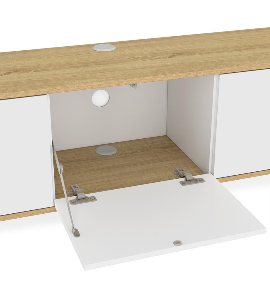 Mobile TV sospeso da 180 cm - Elora - Bianco