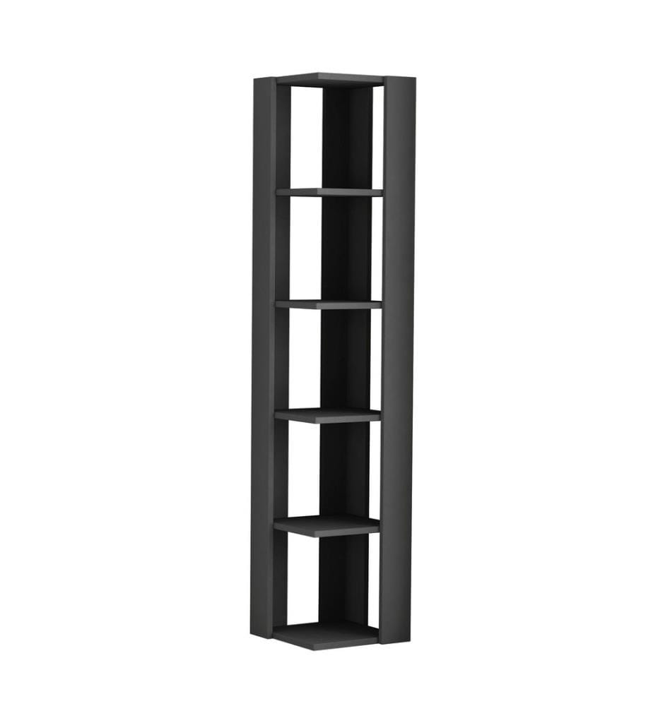 Bücherregal, 100 % melaminbeschichtete Spanplatte, Anthrazit
