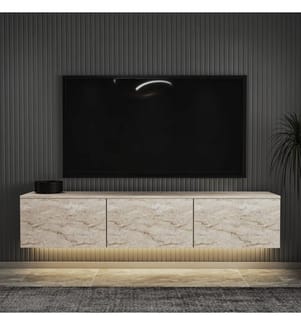 TV-Ständer, Travertin, 100 % melaminbeschichtete Spanplatte